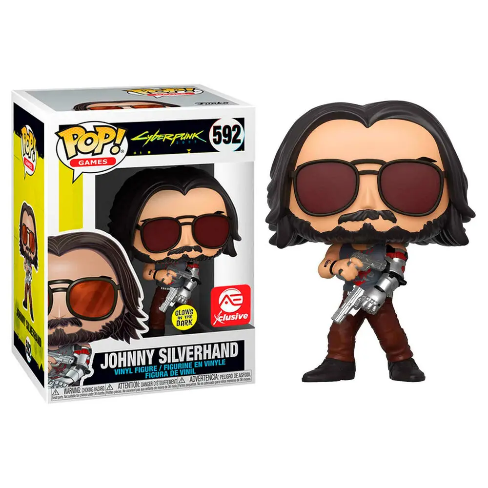 Cyberpunk 2077 POP! Games Vinyl Figur Johnny Silberhand GITD Special Edition 9 cm Produktfoto