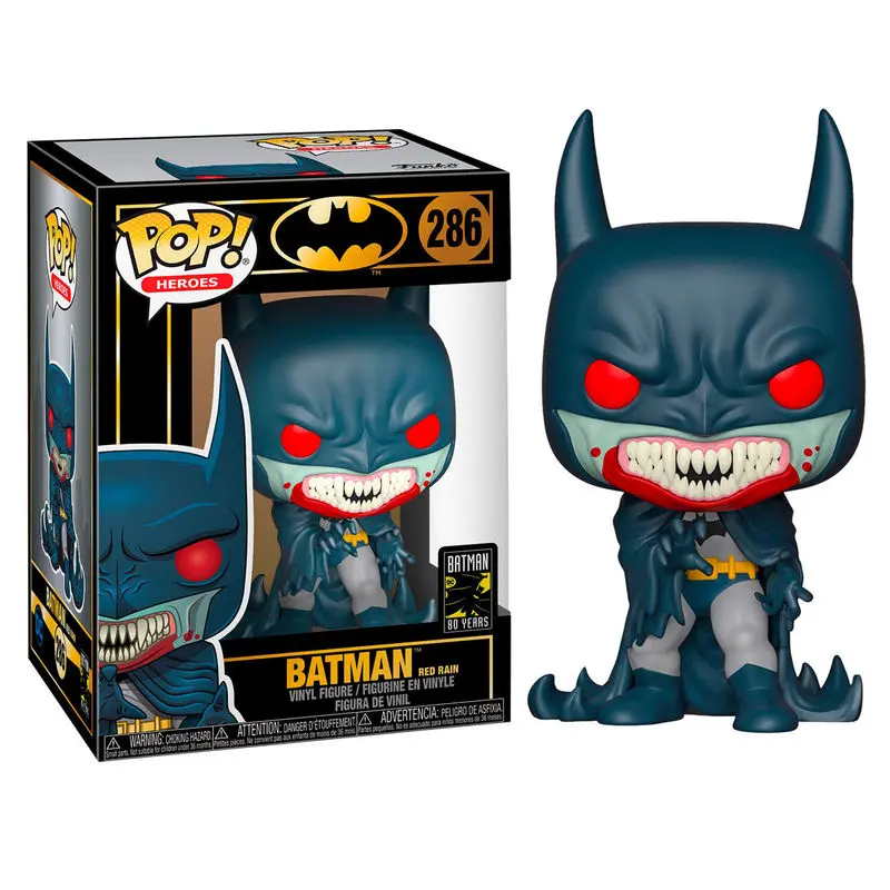 Batman 80th POP! Heroes Vinyl Figur Red Rain Batman (1991) 9 cm Produktfoto