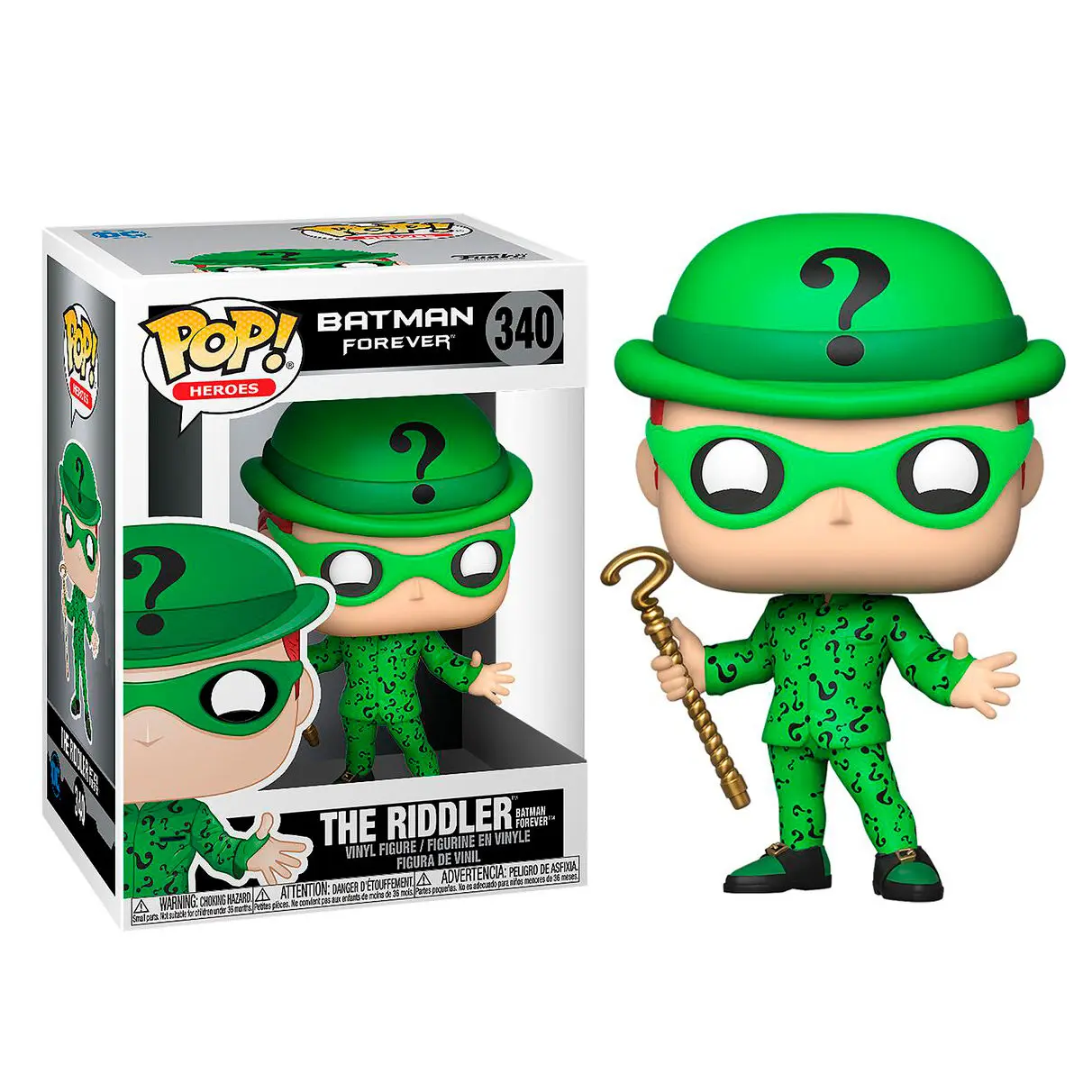 Batman Forever POP! Heroes Vinyl Figur Riddler 9 cm Produktfoto