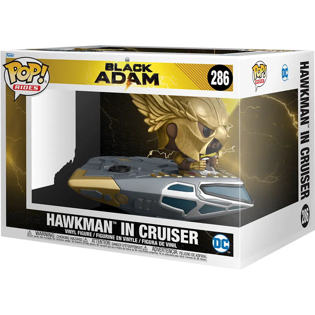 Black Adam POP! Rides Super Deluxe Vinyl Figur Hawkman in Cruiser 15 cm termékfotó