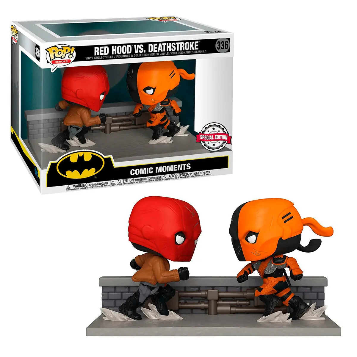 DC Comics POP Comic Moments! Vinyl Figuren 2er-Pack Red Hood Vs Deathstroke 9 cm termékfotó