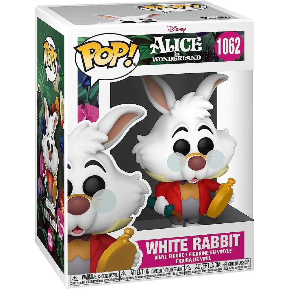 Alice im Wunderland POP! Disney Vinyl Figur White Rabbit w/Watch 9 cm termékfotó