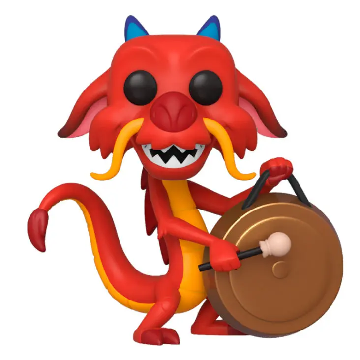 Mulan POP! Movies Vinyl Figur Mushu w/Gong 9 cm Produktfoto