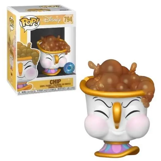 Beauty and the Beast POP! Disney Vinyl Figur Chip W/Bubbles 9 cm termékfotó