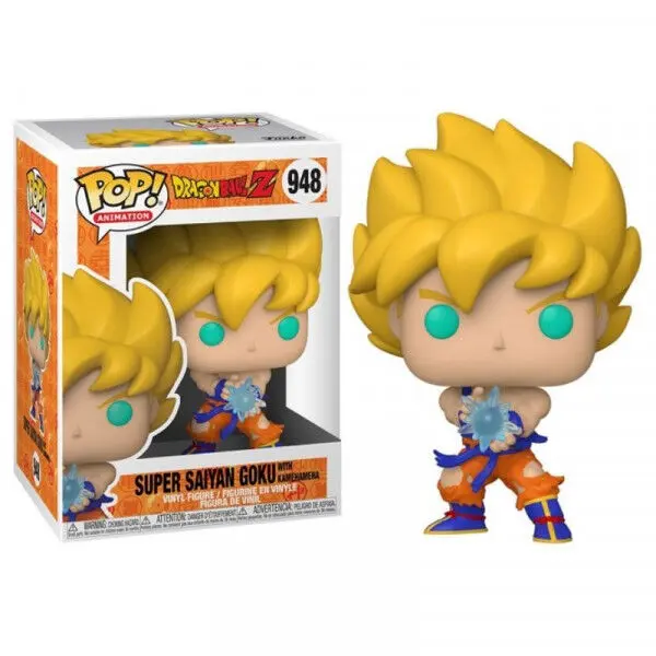 Dragon Ball Z POP! Animation Vinyl Figur SS Goku w/ Kamehameha Wave 9 cm termékfotó