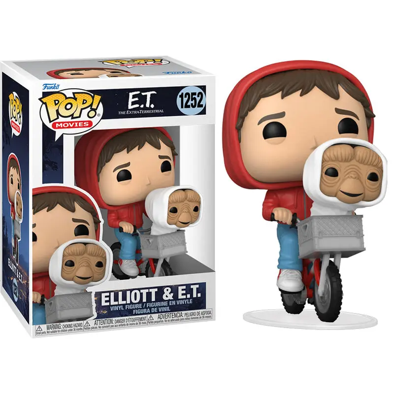 E.T. Der Außerirdische POP! Vinyl Figur Elliot w/ET in Bike Basket 9 cm termékfotó