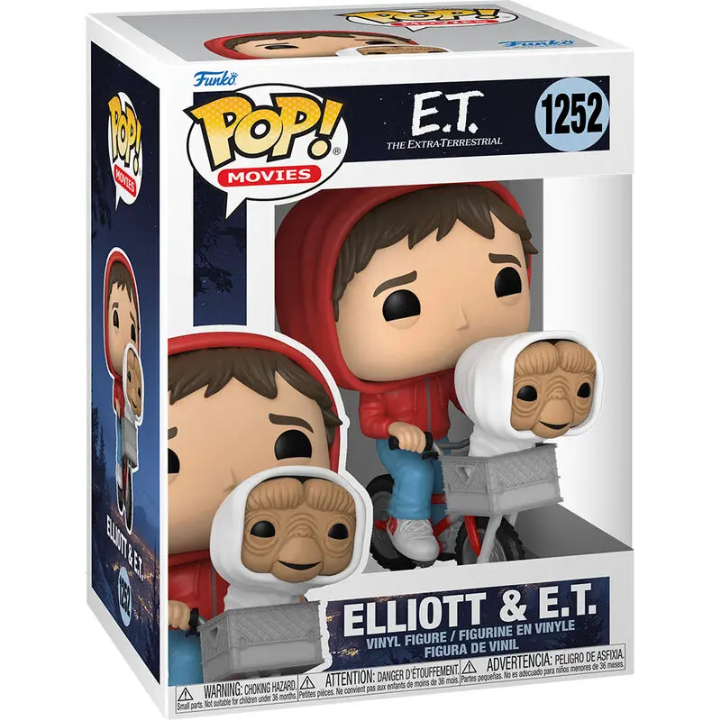 E.T. Der Außerirdische POP! Vinyl Figur Elliot w/ET in Bike Basket 9 cm termékfotó