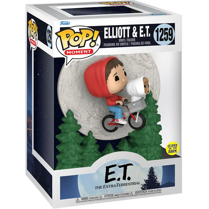 E.T. Der Außerirdische POP! Moment Vinyl Figur Elliot and ET Flying (GITD) 9 cm termékfotó