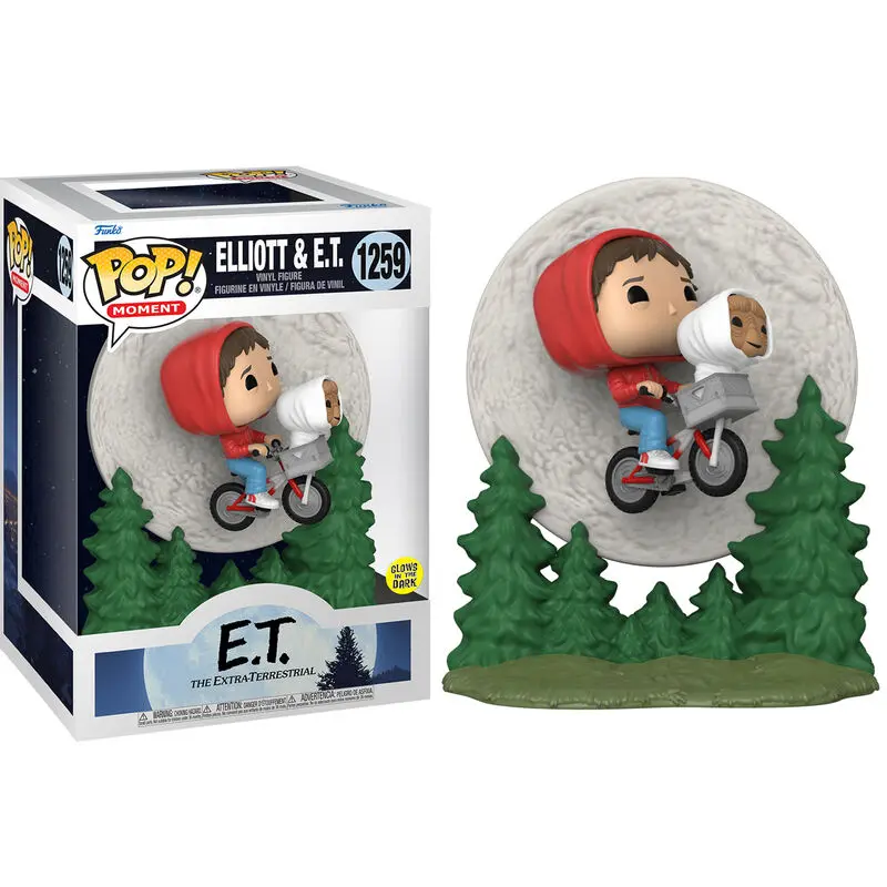 E.T. Der Außerirdische POP! Moment Vinyl Figur Elliot and ET Flying (GITD) 9 cm termékfotó