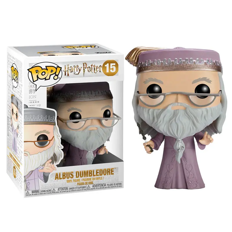 Harry Potter POP! Movies Vinyl Figur Dumbledore mit Zauberstab 9 cm termékfotó