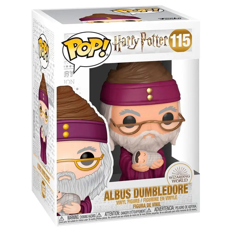 Harry Potter POP! Movies Vinyl Figur Dumbledore w/Baby Harry 9 cm termékfotó