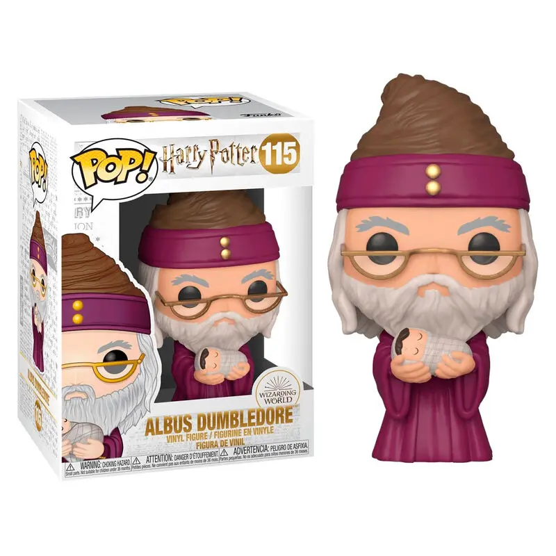 Harry Potter POP! Movies Vinyl Figur Dumbledore w/Baby Harry 9 cm termékfotó