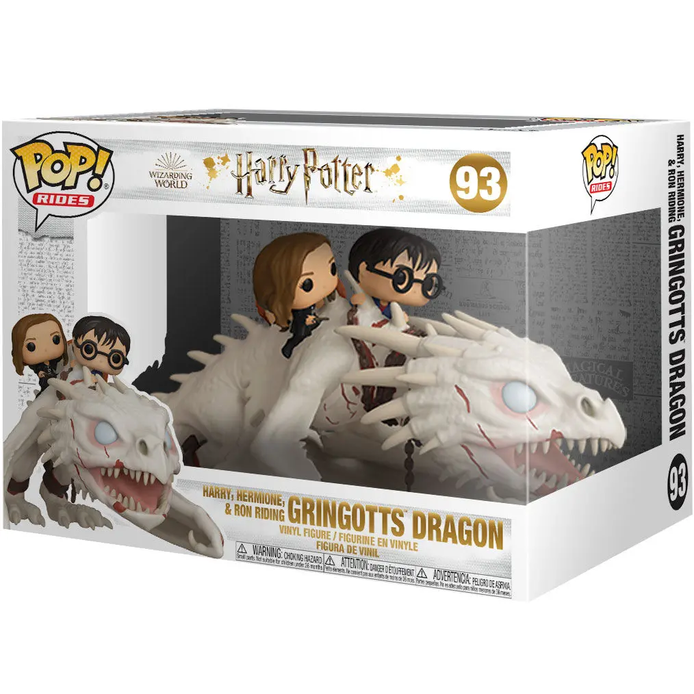 Harry Potter POP! Rides Vinyl Figur Dragon w/Harry, Ron, & Hermine 15 cm termékfotó