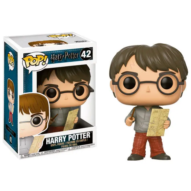 Harry Potter POP! Movies Vinyl Figur Harry Potter with Marauders Map 9 cm Produktfoto