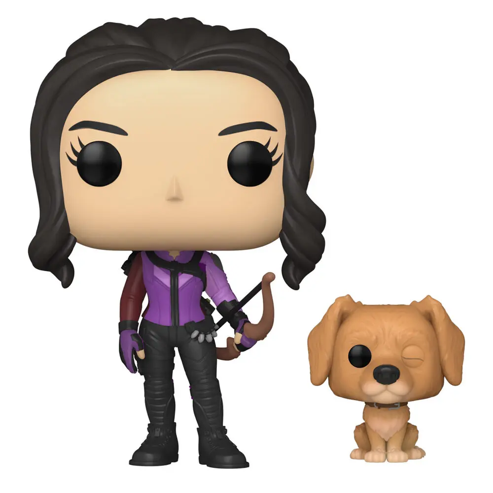 Hawkeye POP & Buddy Vinyl Figur Kate Bishop w/Lucky the Pizza Dog 9 cm Produktfoto
