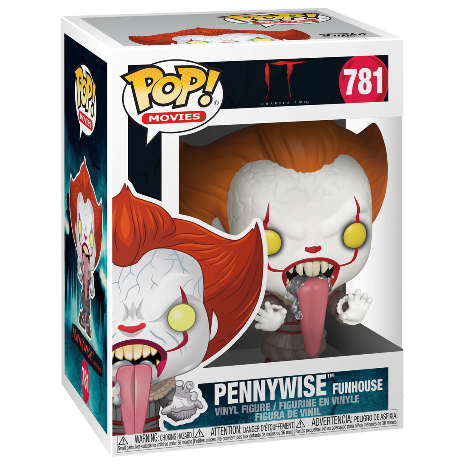Stephen Kings Es 2 POP! Movies Vinyl Figur Pennywise w/ Dog Tongue 9 cm Produktfoto