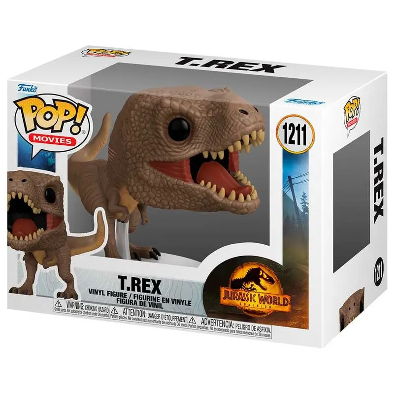 Jurassic World 3 POP! Movies Vinyl Figur T-Rex 9 cm termékfotó