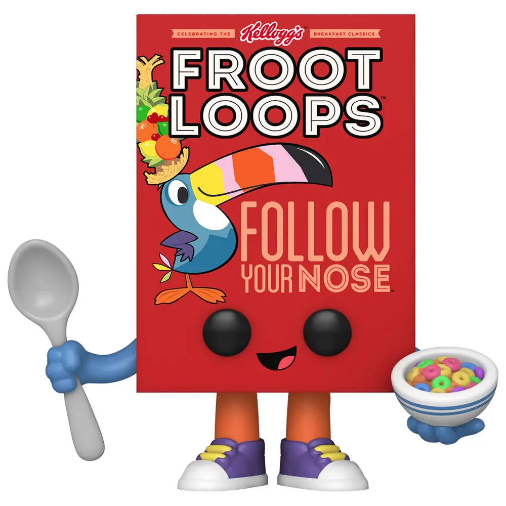 POP Figur Kelloggs Froot Loops Cereal Box Produktfoto