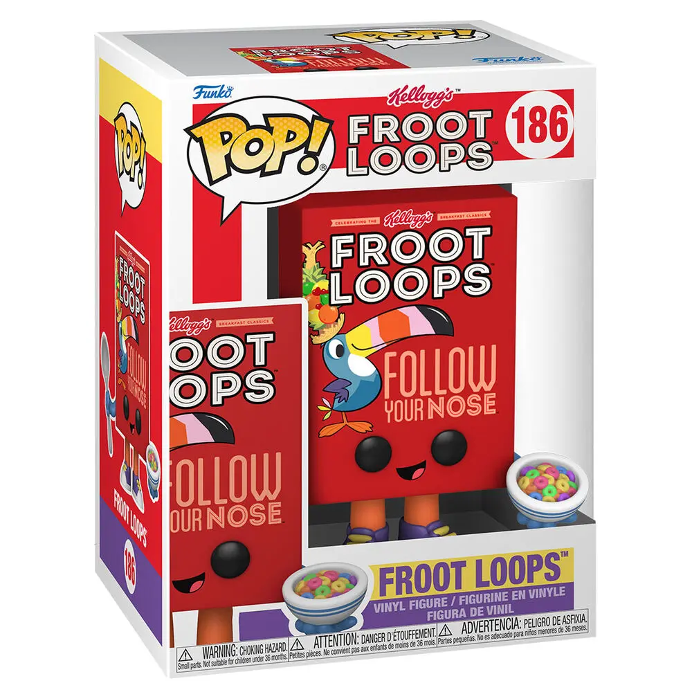 POP Figur Kelloggs Froot Loops Cereal Box Produktfoto