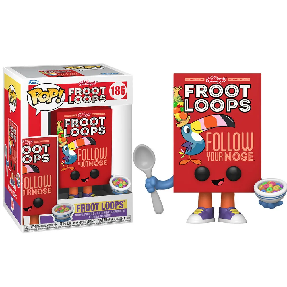POP Figur Kelloggs Froot Loops Cereal Box Produktfoto