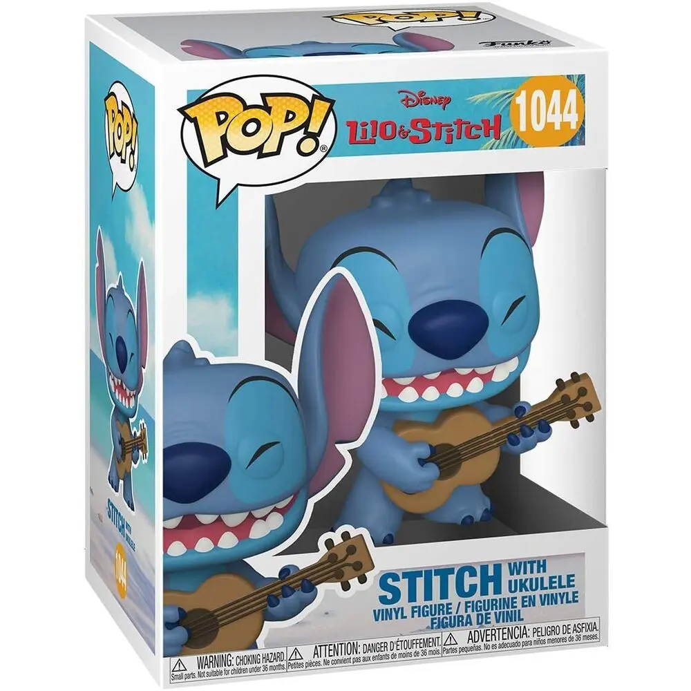 Lilo & Stitch POP! Disney Vinyl Figur Stitch w/Ukelele 9 cm termékfotó