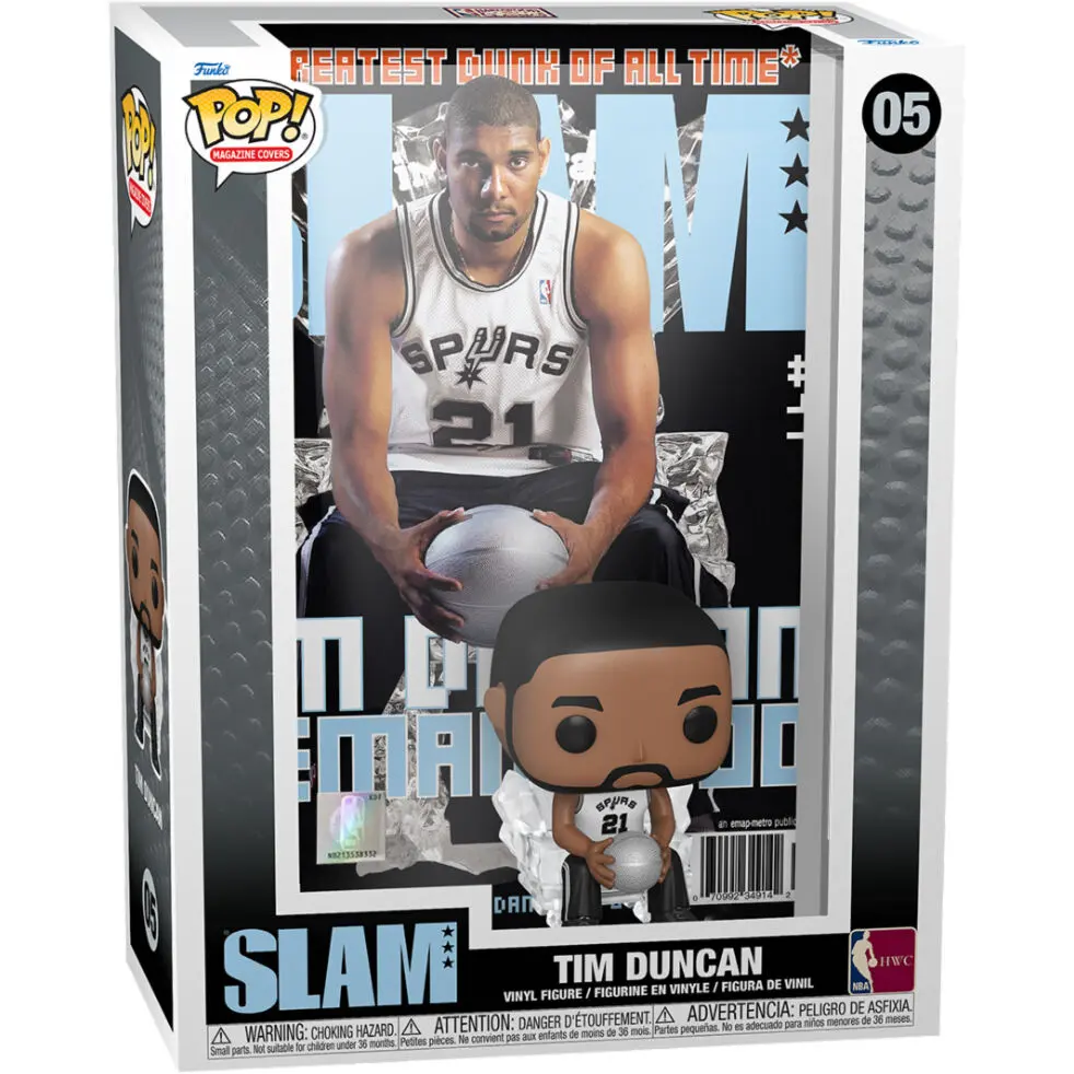 NBA Cover POP! Basketball Vinyl Figur Tim Duncan (SLAM Magazin) 9 cm termékfotó