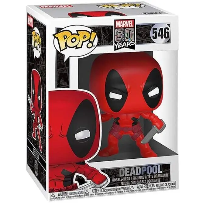 Marvel 80th POP! Marvel Vinyl Figur Deadpool (First Appearance) 9 cm Produktfoto