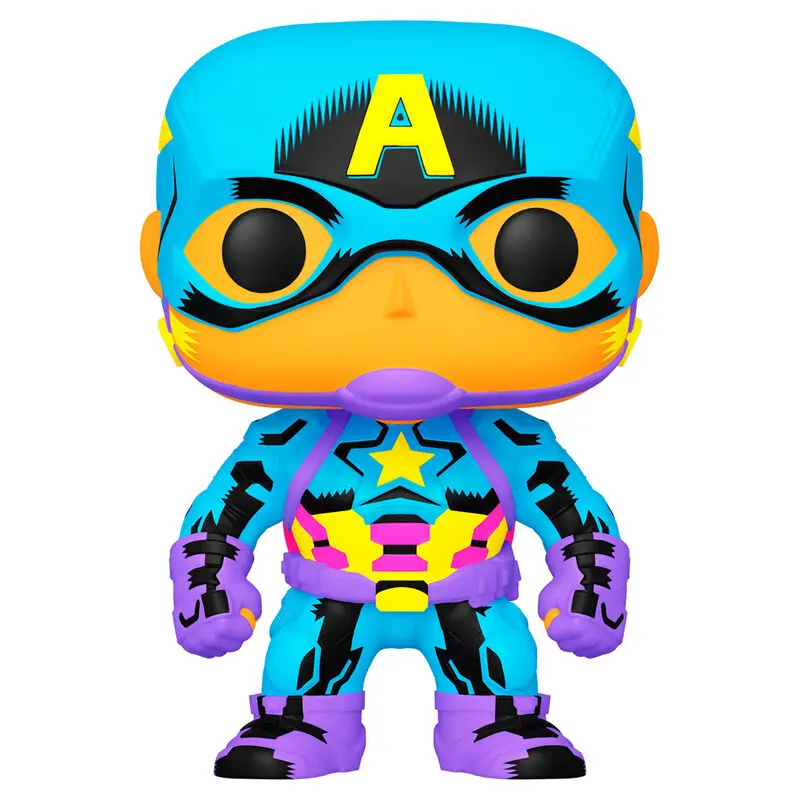 Marvel POP! Marvel Black Light Vinyl Figur Captain America 9 cm termékfotó