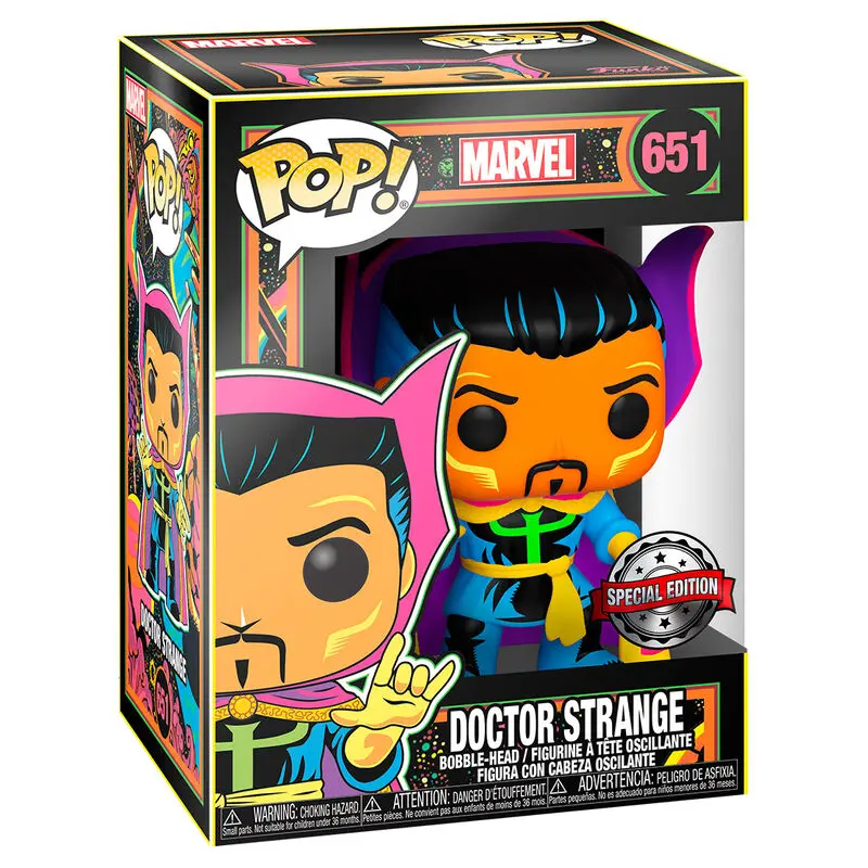 Marvel POP! Marvel Black Light Vinyl Figur Dr. Strange 9 cm Produktfoto