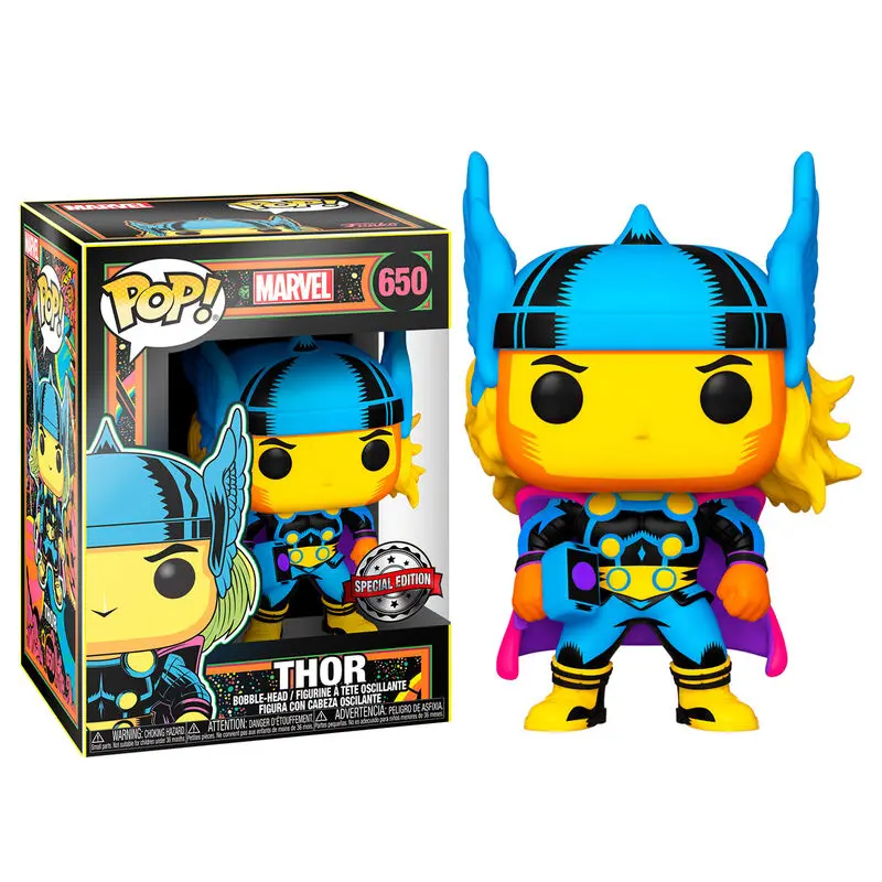 Marvel POP! Marvel Black Light Vinyl Figur Thor 9 cm termékfotó