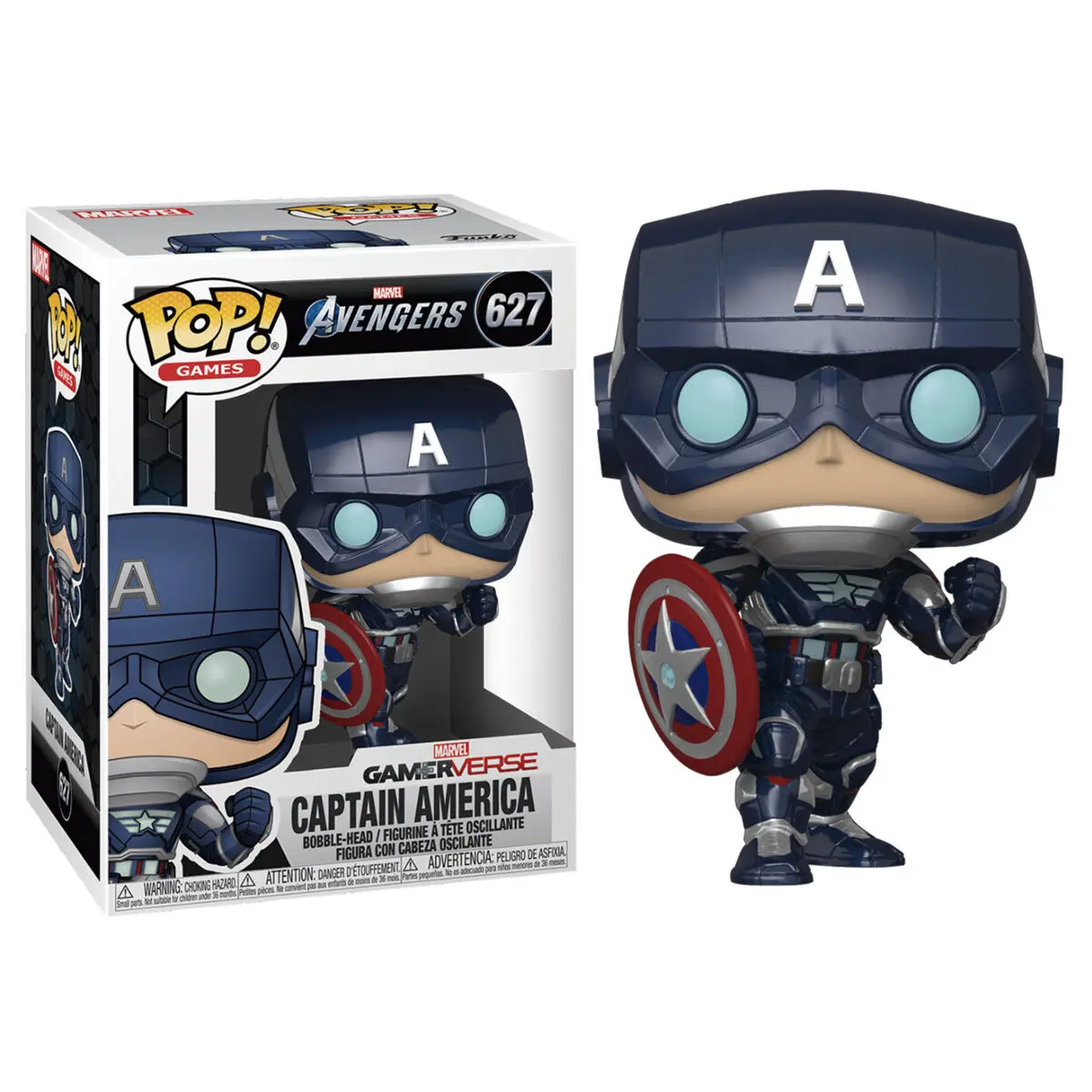 Marvel's Avengers (2020 video game) POP! Marvel Vinyl Figur Captain America 9 cm Produktfoto