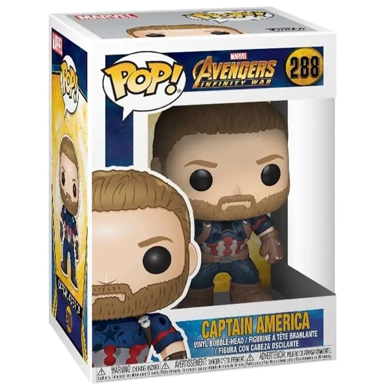 Avengers Infinity War POP! Movies Vinyl Figur Captain America 9 cm Produktfoto