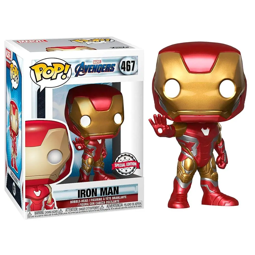 Avengers Endgame POP! Movies Vinyl Bobble-Head Figur Iron Man 9 cm termékfotó