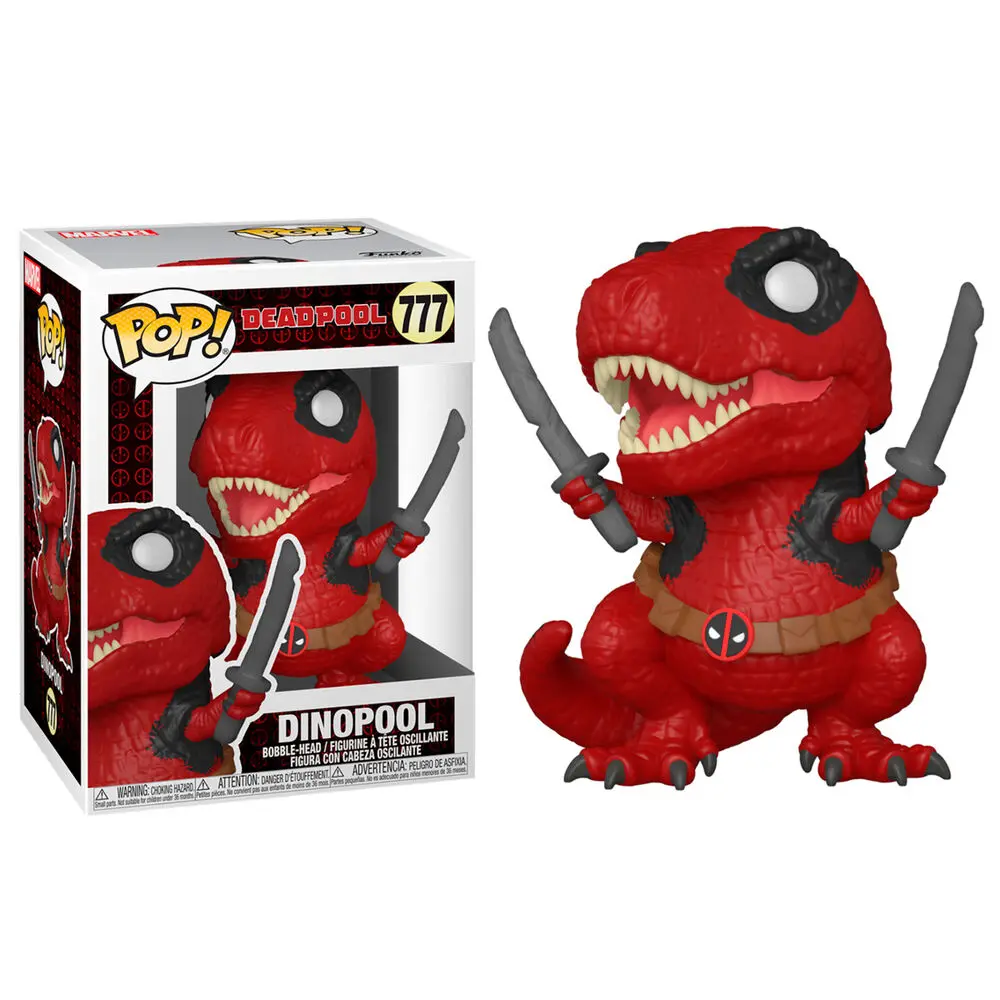 Marvel Deadpool 30th Anniversary POP! Vinyl Figur Dinopool 9 cm Produktfoto