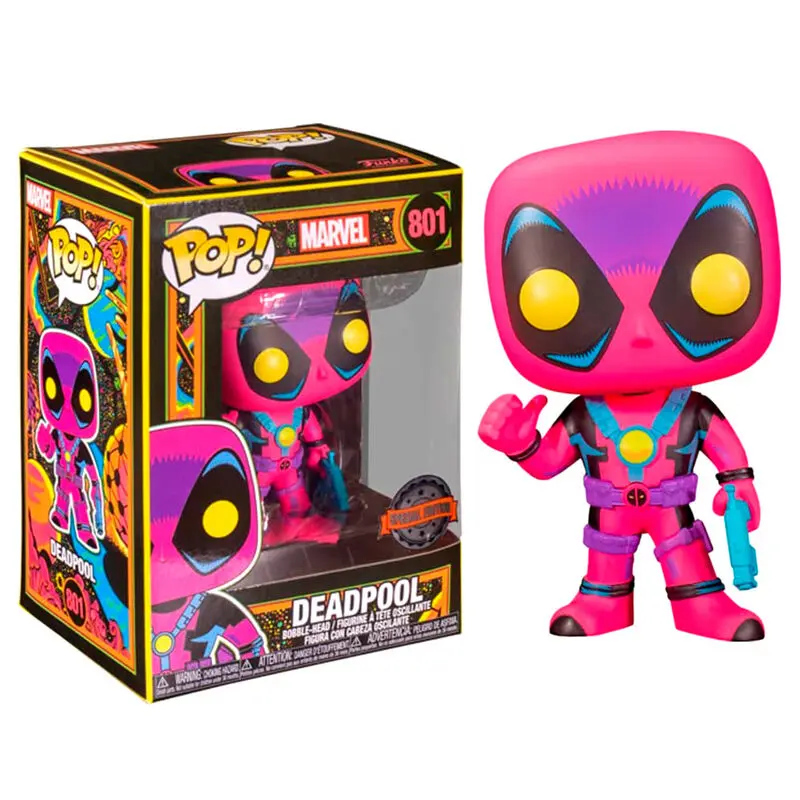 POP Figur Marvel Deadpool Blacklight Exclusive Produktfoto