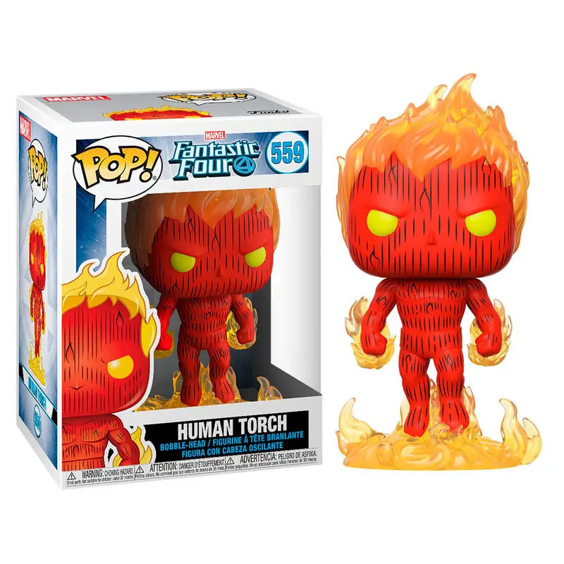 Fantastic Four POP! Marvel Vinyl-Figur Human Torch 9 cm Produktfoto