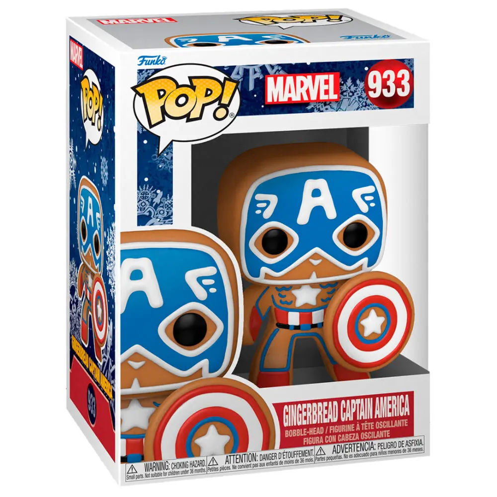 Marvel POP! Vinyl Figur Holiday Captain America 9 cm Produktfoto