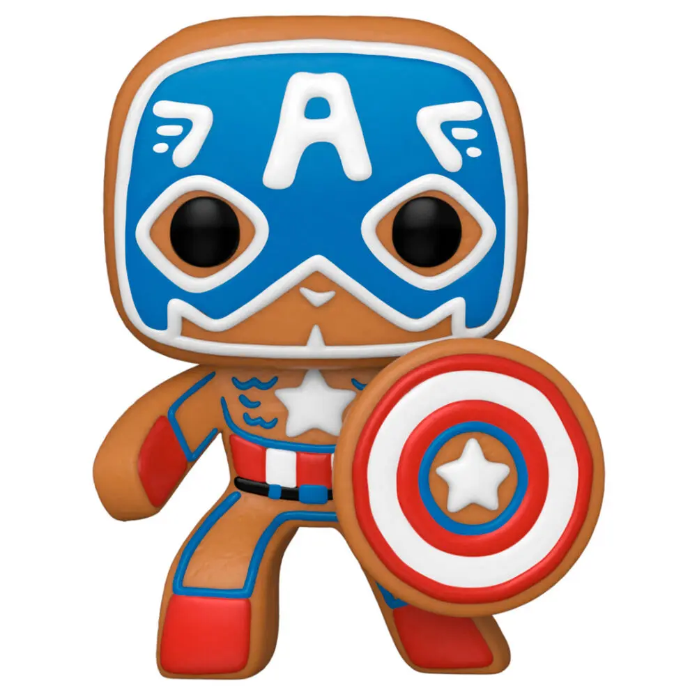 Marvel POP! Vinyl Figur Holiday Captain America 9 cm Produktfoto