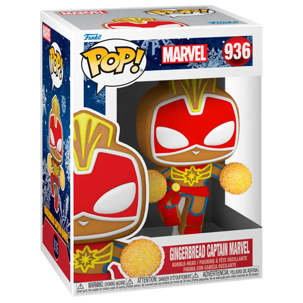 Marvel POP! Vinyl Figur Holiday Captain Marvel 9 cm Produktfoto
