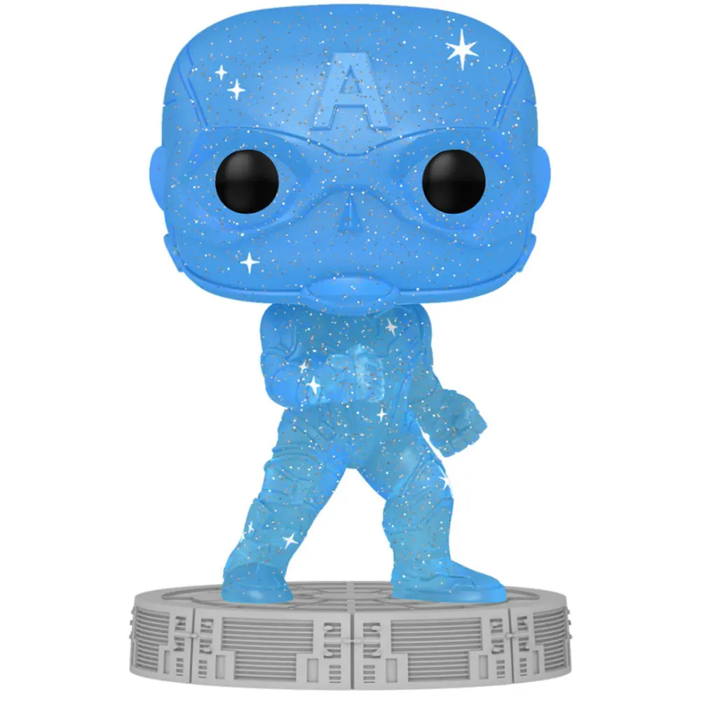 Infinity Saga POP! Artist Series Vinyl Figur Captain America (Blue) 9 cm Produktfoto
