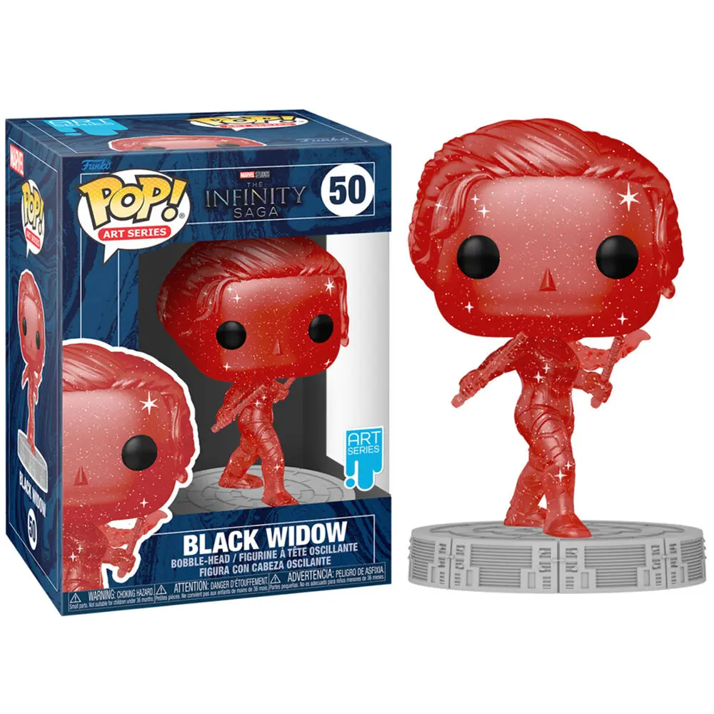 Infinity Saga POP! Artist Series Vinyl Figur Black Widow (Red) 9 cm Produktfoto