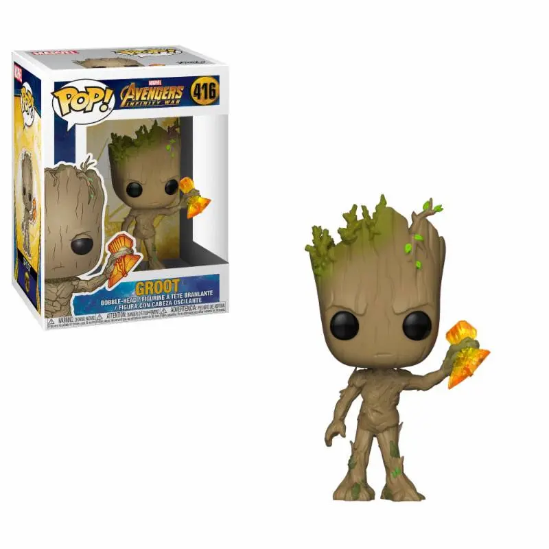 Avengers Infinity War POP! Movies Vinyl Figur Groot with Stormbreaker 9 cm termékfotó