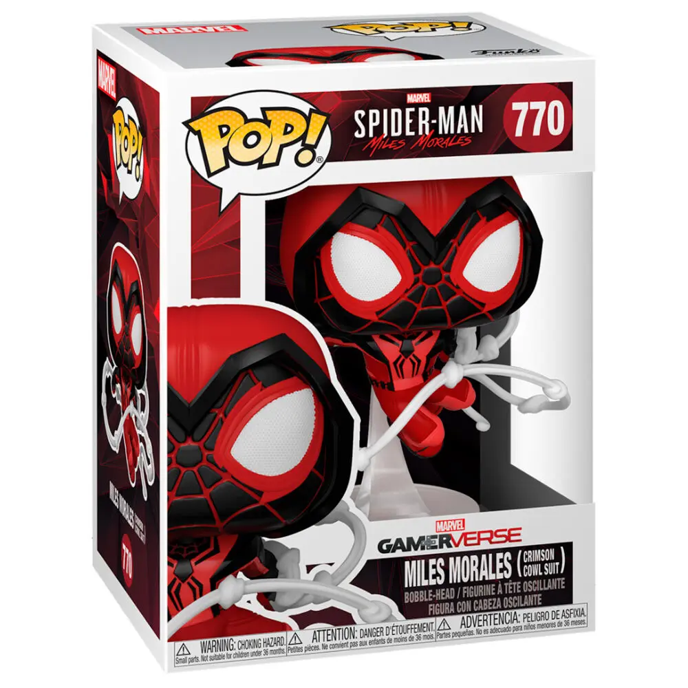 Marvel's Spider-Man POP! Spiele Vinyl Figur Miles Morales Roter Anzug 9 cm Produktfoto