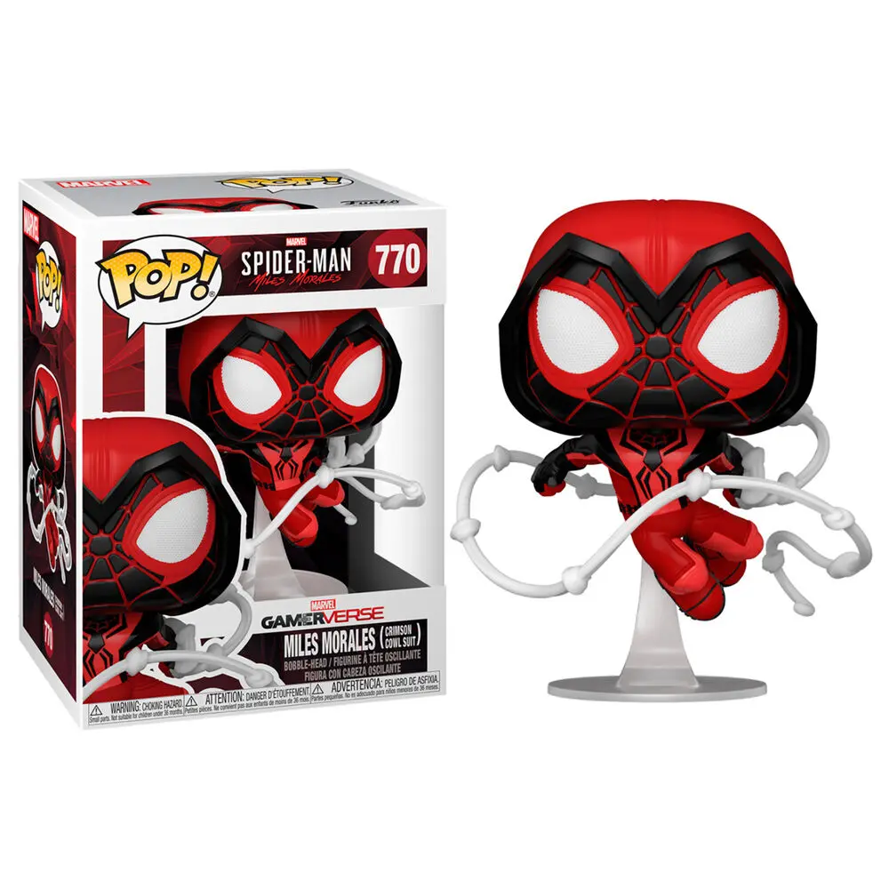 Marvel's Spider-Man POP! Spiele Vinyl Figur Miles Morales Roter Anzug 9 cm Produktfoto