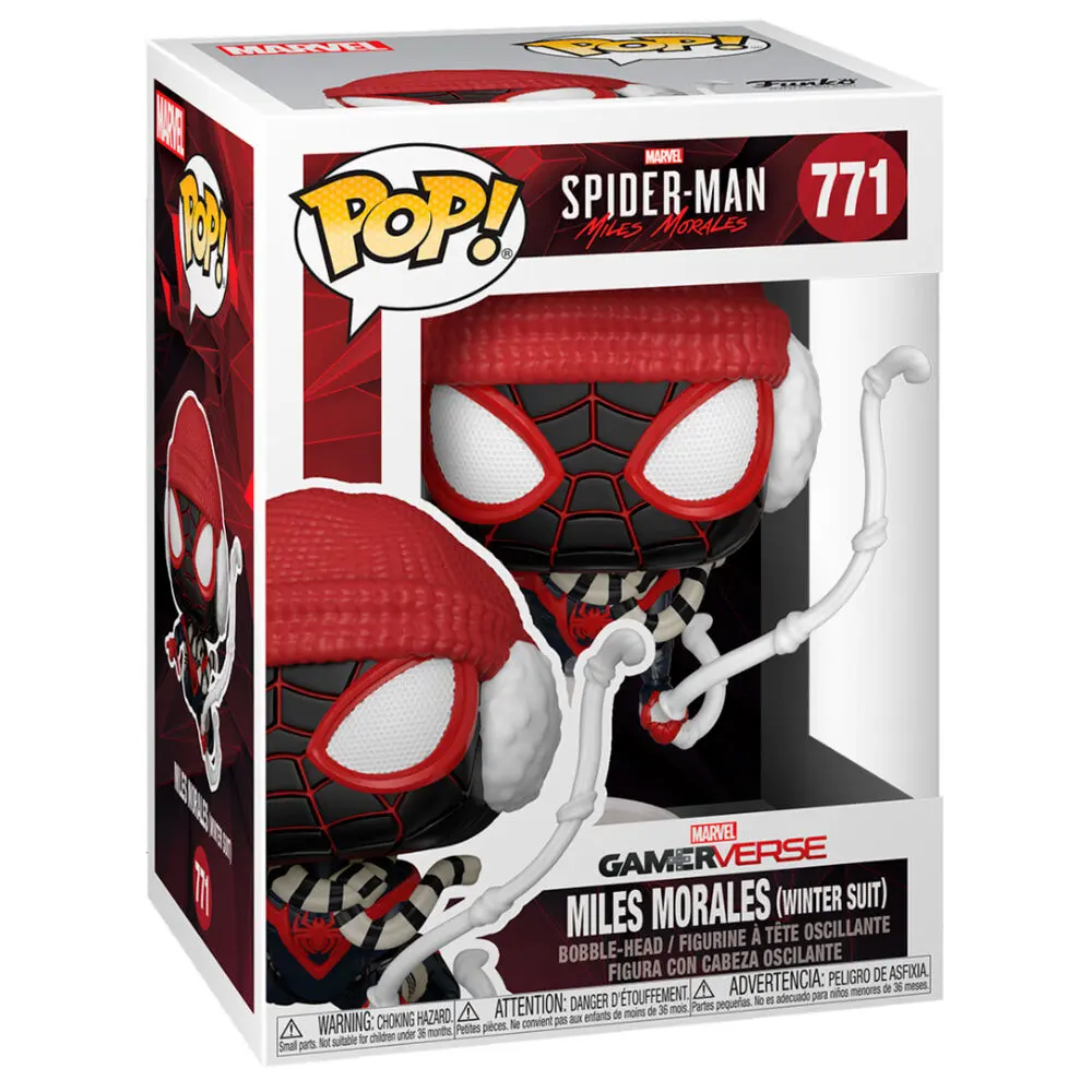 Marvel's Spider-Man POP! Spiele Vinylfigur Miles Morales Winteranzug 9 cm Produktfoto