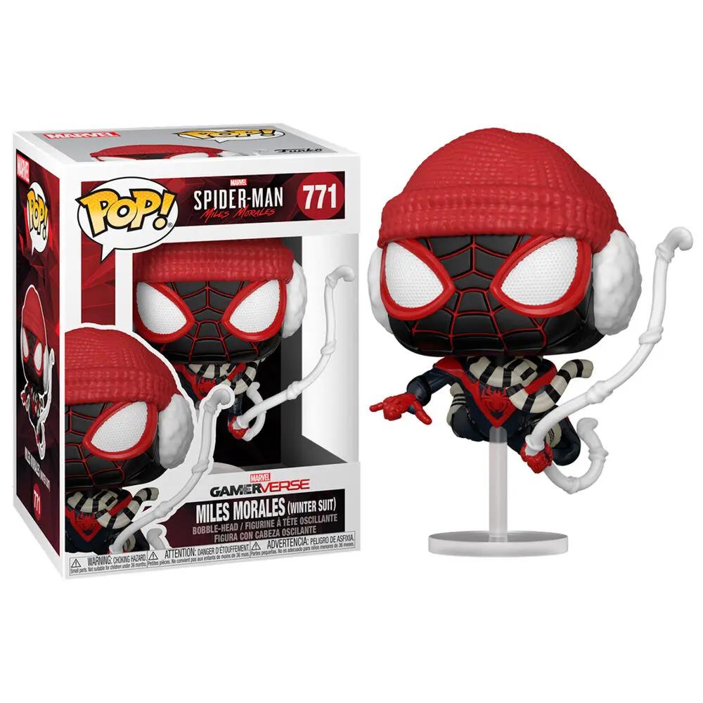 Marvel's Spider-Man POP! Spiele Vinylfigur Miles Morales Winteranzug 9 cm Produktfoto