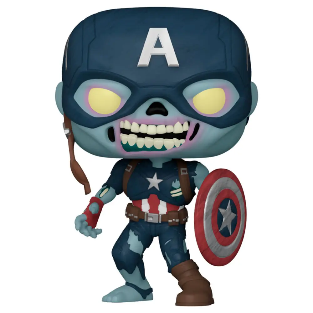 Marvel What If...? POP! TV Vinyl Figur Zombie Captain America 9 cm Produktfoto