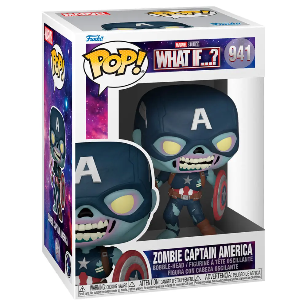 Marvel What If...? POP! TV Vinyl Figur Zombie Captain America 9 cm Produktfoto