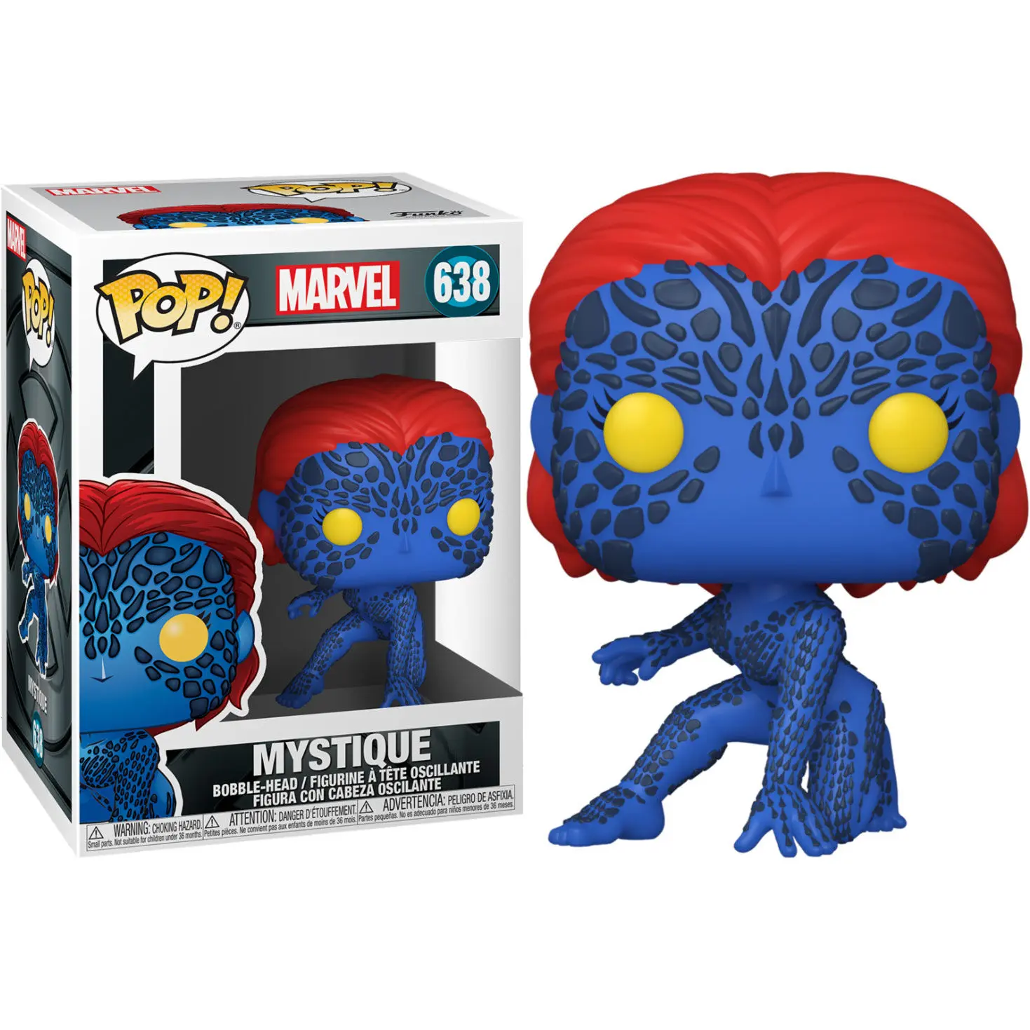 X-Men 20th Anniversary POP! Marvel Vinyl Figur Mystique 9 cm Produktfoto