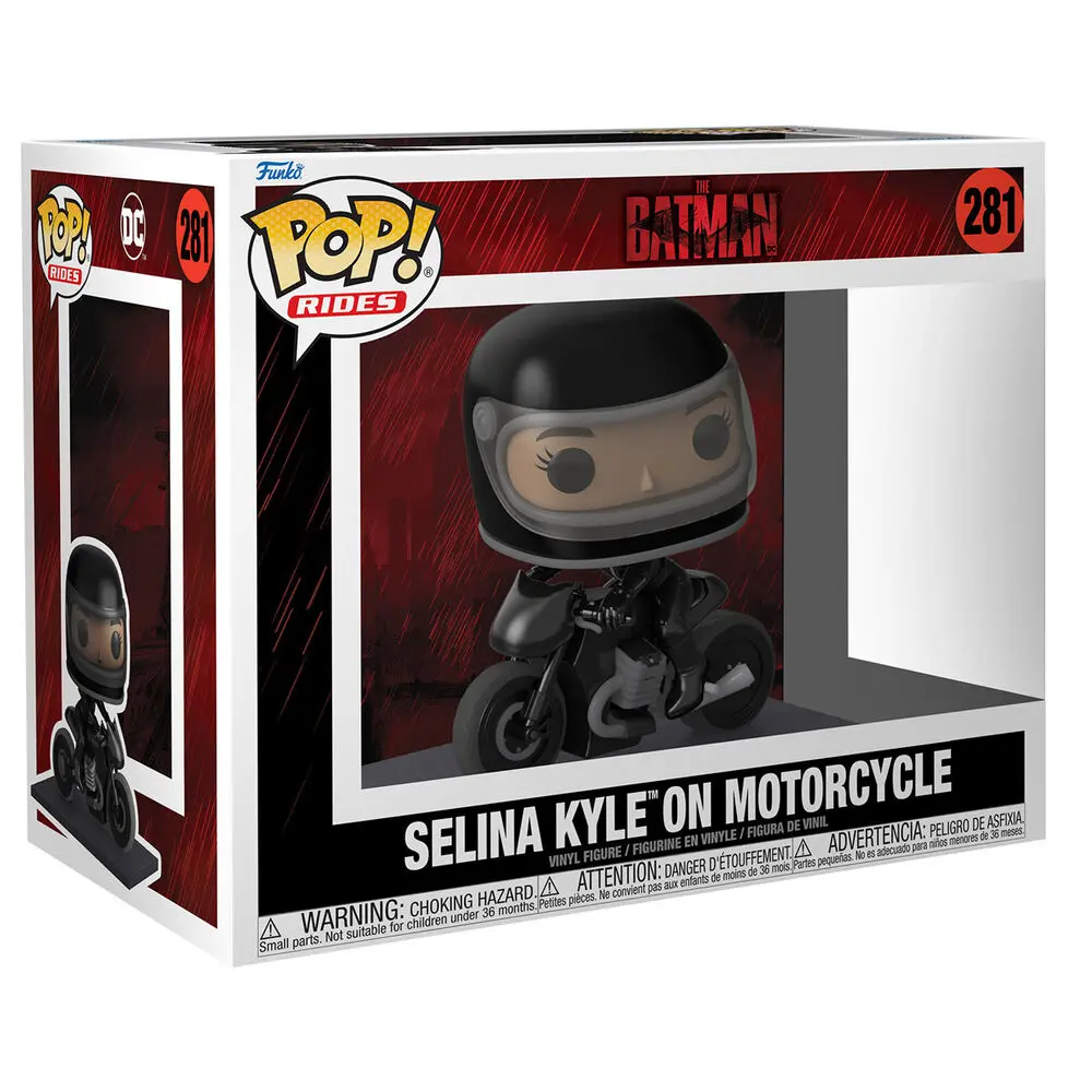 Batman POP! Rides Deluxe Vinyl Figur Selina on Motorcycle 15 cm Produktfoto